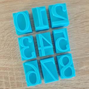 Number Cookie Cutters Fondant Stamps: Age Number Full Set Mini Fondant Stamps
