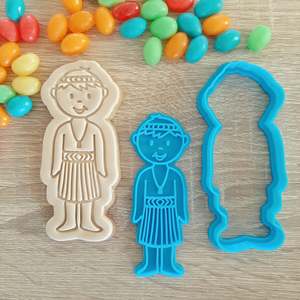 Kapa Haka Tamaiti Tāne (Boy) Cookie Cutter & Fondant Stamp