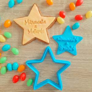 Matariki Cutters Stamps: Matariki Star Cookie Cutter & Fondant Stamp