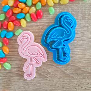 Animal Cutters Stamps: Flamingo Cookie Cutter & Fondant Stamp