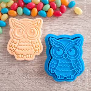 Animal Cutters Stamps: Owl Cookie Cutter & Fondant Stamp