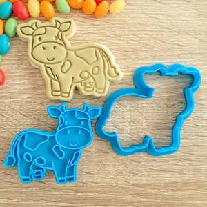 Animal Cutters Stamps: Cow (Full Body) Cookie Cutter & Fondant Stamp