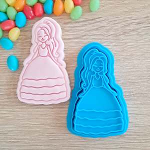 Knights Princesses Cutters Stamps: Princess Doll Cookie Cutter & Fondant Stamp