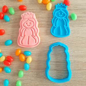Knights Princesses Cutters Stamps: Princess Cookie Cutter & Fondant Stamp