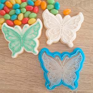 Garden Cutters Stamps: Butterfly Raised Acrylic Fondant Stamp & Cookie Cutter