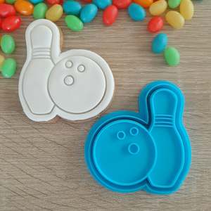Tenpin Bowling Cookie Cutter & Fondant Stamp