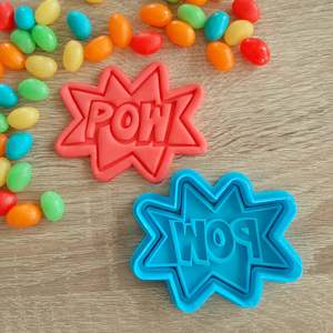Fathers Day Cutters Stamps: POW Cookie Cutter & Fondant Stamp