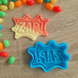 ZAP! Cookie Cutter & Fondant Stamp