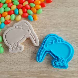Christmas Cutters Stamps: Kiwi with Santa Hat Cookie Cutter & Fondant Stamp
