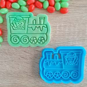 Christmas Cutters Stamps: Christmas Train Cookie Cutter & Fondant Stamp