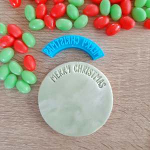 Christmas Cutters Stamps: Arch Mini Merry Christmas Fondant Stamp