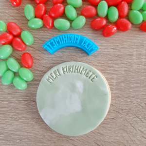Christmas Cutters Stamps: Arch Mini Meri Kirihimete Fondant Stamp