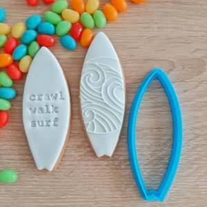 Basic Shapes Cookie Cutters: Surfboard Cookie & Fondant Cutter