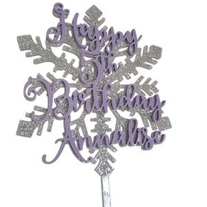 Cake Toppers: Custom Snowflake Cake Topper