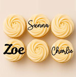Cake Toppers: Custom Cupcake Name Charm