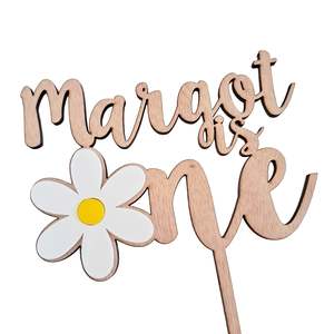 Daisy One with Name Cake Topper