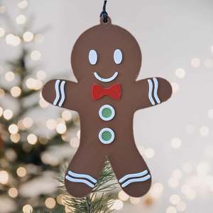 Custom Christmas Decorations: Gingerbread Man 3d-Printed Christmas Decoration
