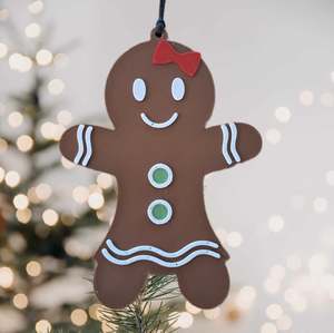Custom Christmas Decorations: Gingerbread Girl 3d-Printed Christmas Decoration