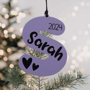 Custom Christmas Decorations: Personalised Letter Christmas Decoration