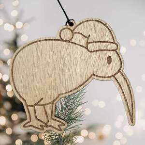 Custom Christmas Decorations: Kiwi Wooden Christmas Decoration