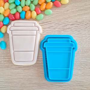 Teacher Appreciation Cookie Cutters Stamps: Coffee Cup Cookie Cutter & Fondant Stamp