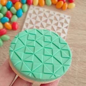Raised Acrylic Fondant Stamps: Geometric Triangles Pattern Raised Acrylic Fondant Stamp