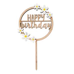 Top Sellers 2024: Daisy Happy Birthday Cake Topper