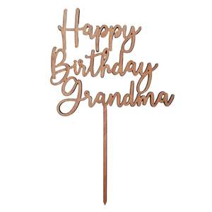 Personalised Wooden Happy Birthday Cake Topper