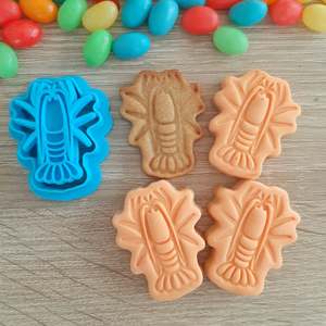 Mini Fondant Cutters Stamps: Mini Crayfish Cookie Cutter & Stamp