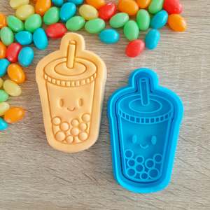 Bubble Tea Cookie Cutter & Fondant Stamp