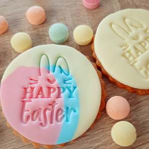 Easter: Happy Easter 1 Fondant Stamp