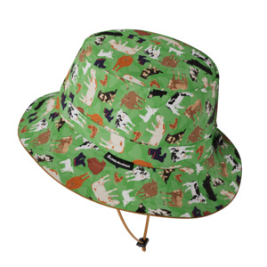 Kids Summer Bucket Hats: Wide Brim Summer Bucket Hat - Farming
