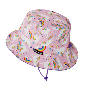 Kids Summer Bucket Hats: Wide Brim Summer Bucket Hat - Unicorn