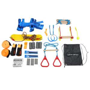 Products: 2 x 50ft Slacklines with Ninja Warrior 10pc Obstacle Course