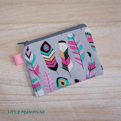 Coin/Card purse - Feathers