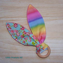 Teething Rings: Rainbow Blue Teething Ring