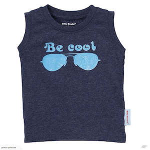 T Shirts: Be Cool | boy's melange blue muscle tee