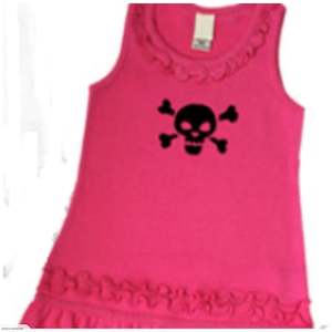 Dress: Girly Pink Skull Tank Top Dress
