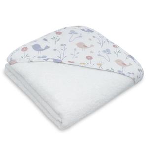 Living Textiles: MUSLIN HOODED TOWEL - SWEET TWEET