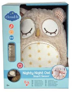 White Noise Machine: Cloud b - Nighty Night Owl with Smart Sensor - 8 Soothing Sounds
