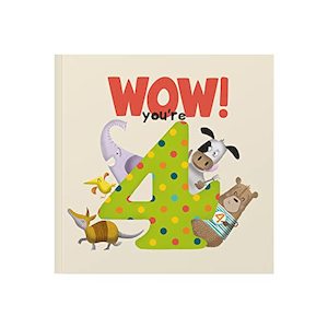 Gift Cards Book: WOW! You're Four birthday book