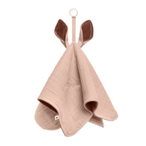 BIBS Kangaroo Cuddle Security Blanket, Organic (GOTS) - BLUSH