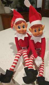 Elves behavin' badly - Bend and pose elf BOY AND GIRL SET