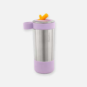 Eat Drink: PlanetBox Glacier Sippy Straw Water Bottle 295ml - Pansy