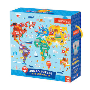 Mudpuppy: Mudpuppy Map of the World Jumbo Puzzle 25pc
