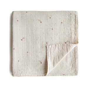 Mushie: Mushie Organic Muslin Swaddle - Falling Stars