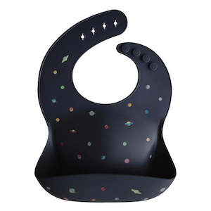 Bibs: Mushie Silicone Baby Bib - Planets