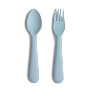 Tableware: Fork & Spoon Set - Powder Blue