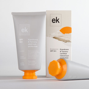 Ek Sunscreen: EK Sunscreen Certified Natural Sunscreen SPF50+ Kawakawa & Tamanu - Adult & 6yrs up