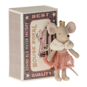 Imaginary Play: Maileg Little Sister Mouse in Box - Princess